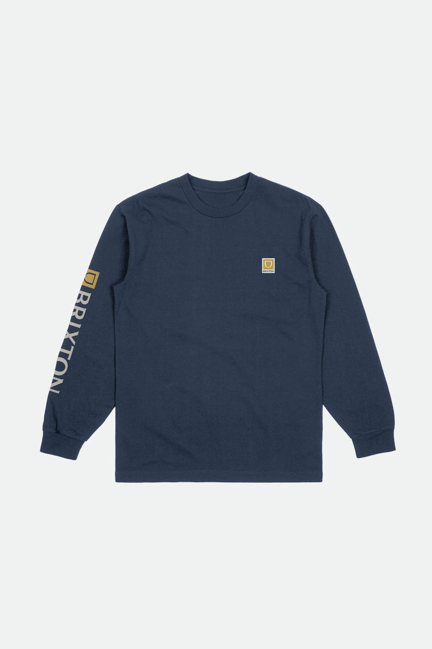 Brixton Beta II L/S Standard Top Uomo Blu | 589ZYOCXV