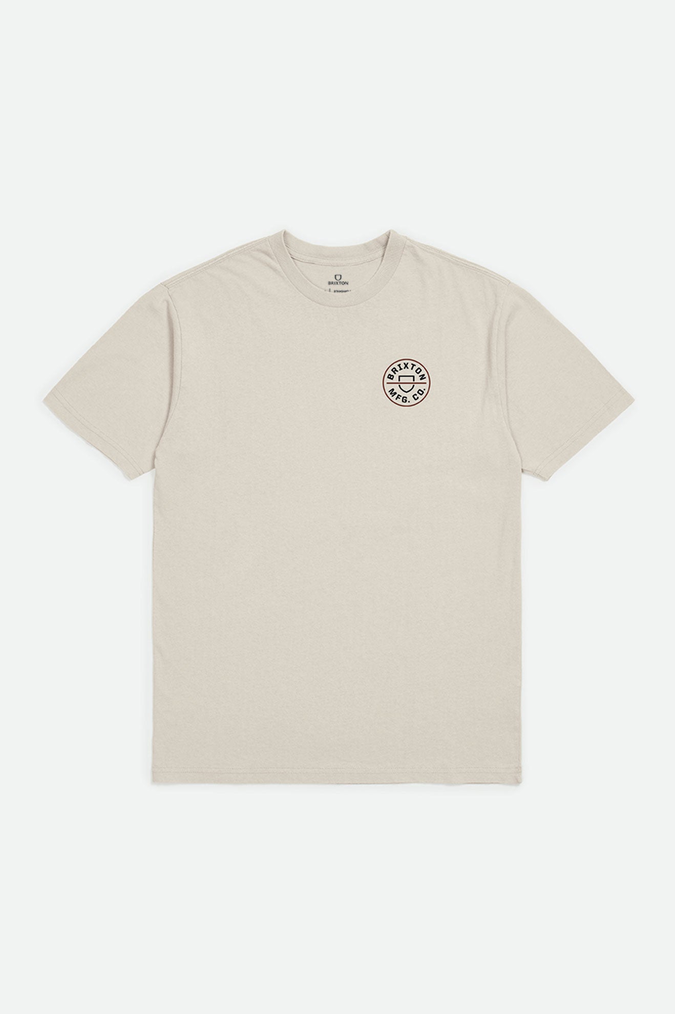 Brixton Crest II S/S Standard Top Uomo Crema | 917MRGIWD