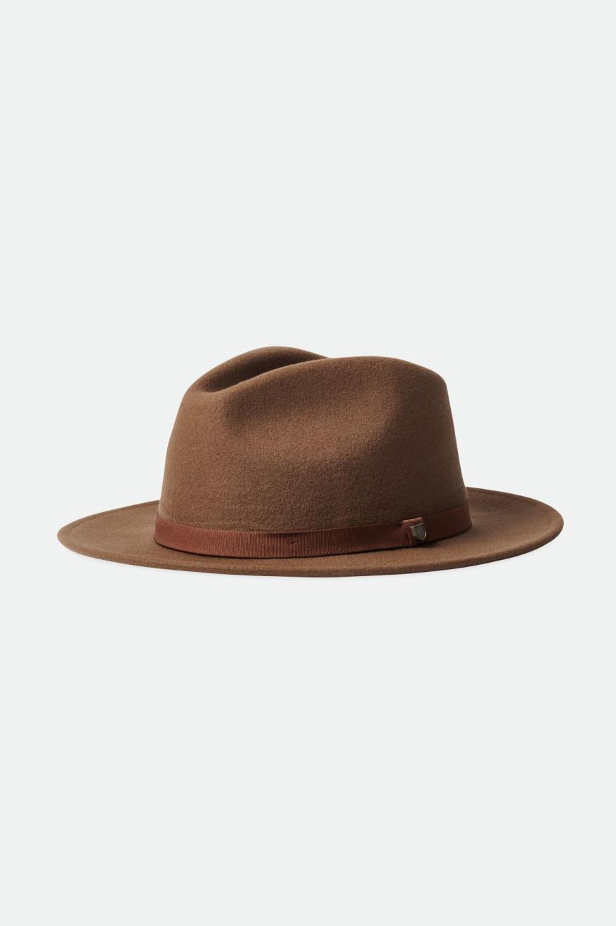 Brixton Messer Packable Fedora Fedora Donna Marroni | 673RNXTQE