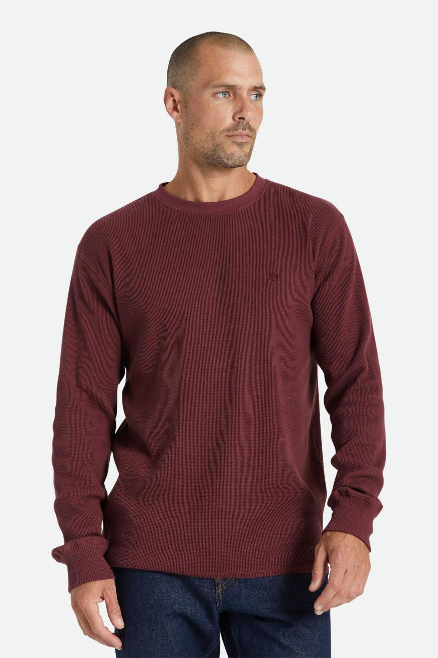 Brixton Reserve Thermal L/S Top Uomo Rosse | 186FIUVKC