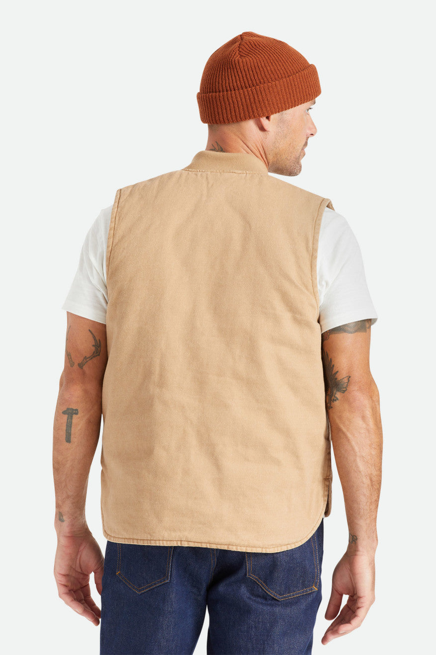 Brixton Abraham Reversible Vest Giacca Uomo Beige | 031UMXPVB