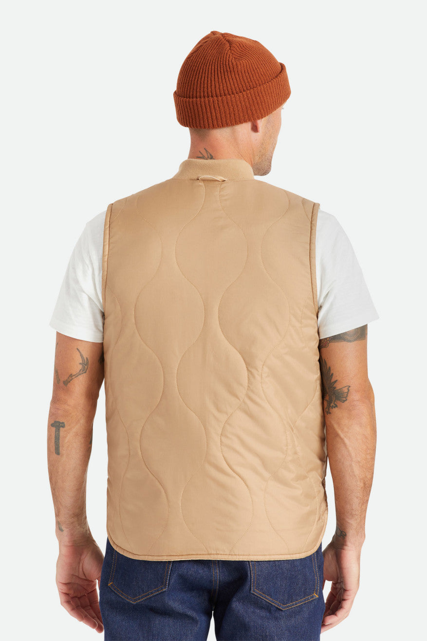 Brixton Abraham Reversible Vest Giacca Uomo Beige | 031UMXPVB