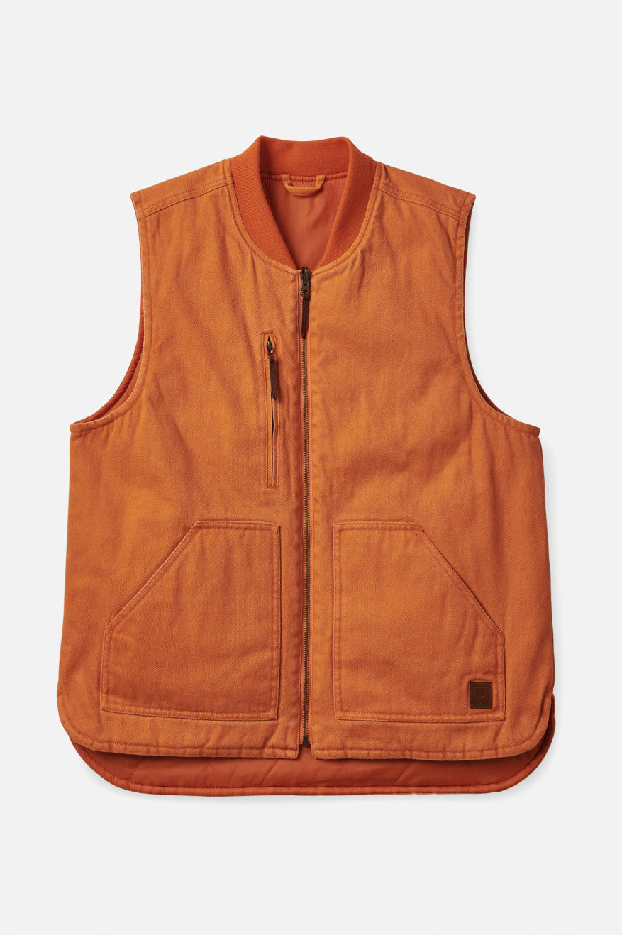 Brixton Abraham Reversible Vest Giacca Uomo Arancioni | 276ZMKXHN