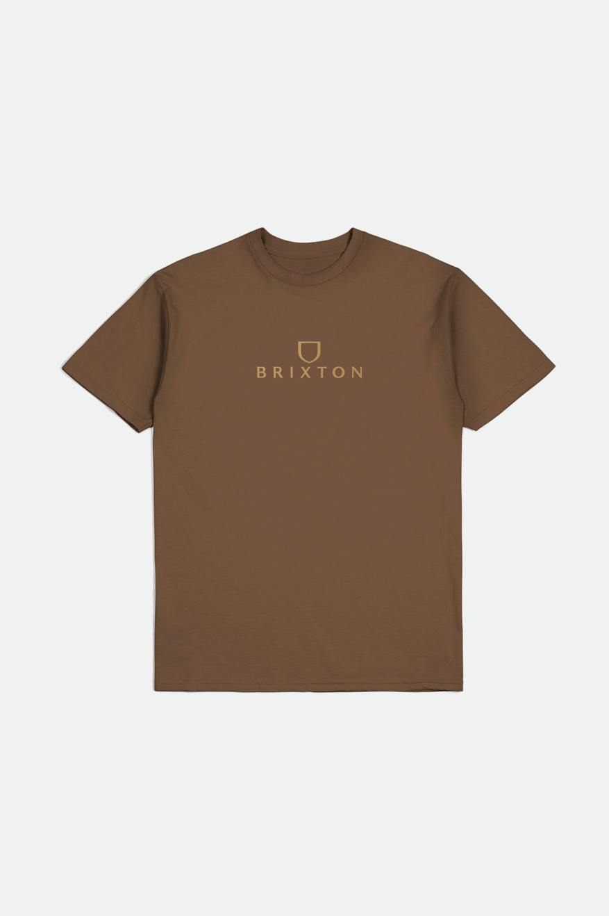 Brixton Alpha Thread S/S Standard Top Uomo Marroni | 561ZPNVDU