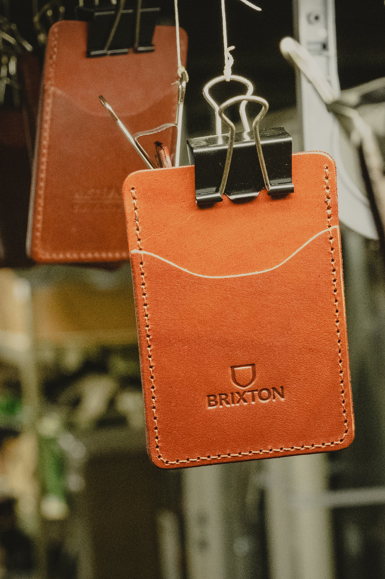 Brixton Artifact Pelle Card Holder Wallet Accessori Nere | 357VSZJNH