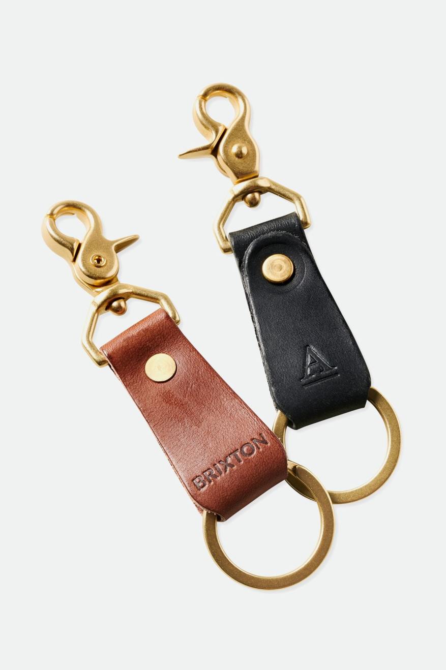 Brixton Artifact Pelle Key Clip Accessori Nere | 421YLWRXZ