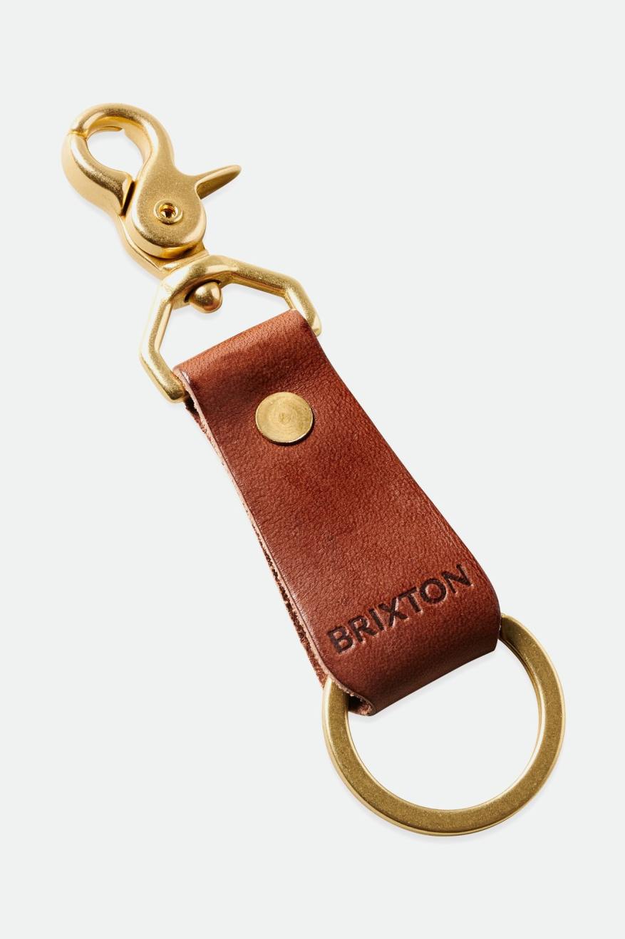 Brixton Artifact Pelle Key Clip Accessori Marroni | 859CNKTYG