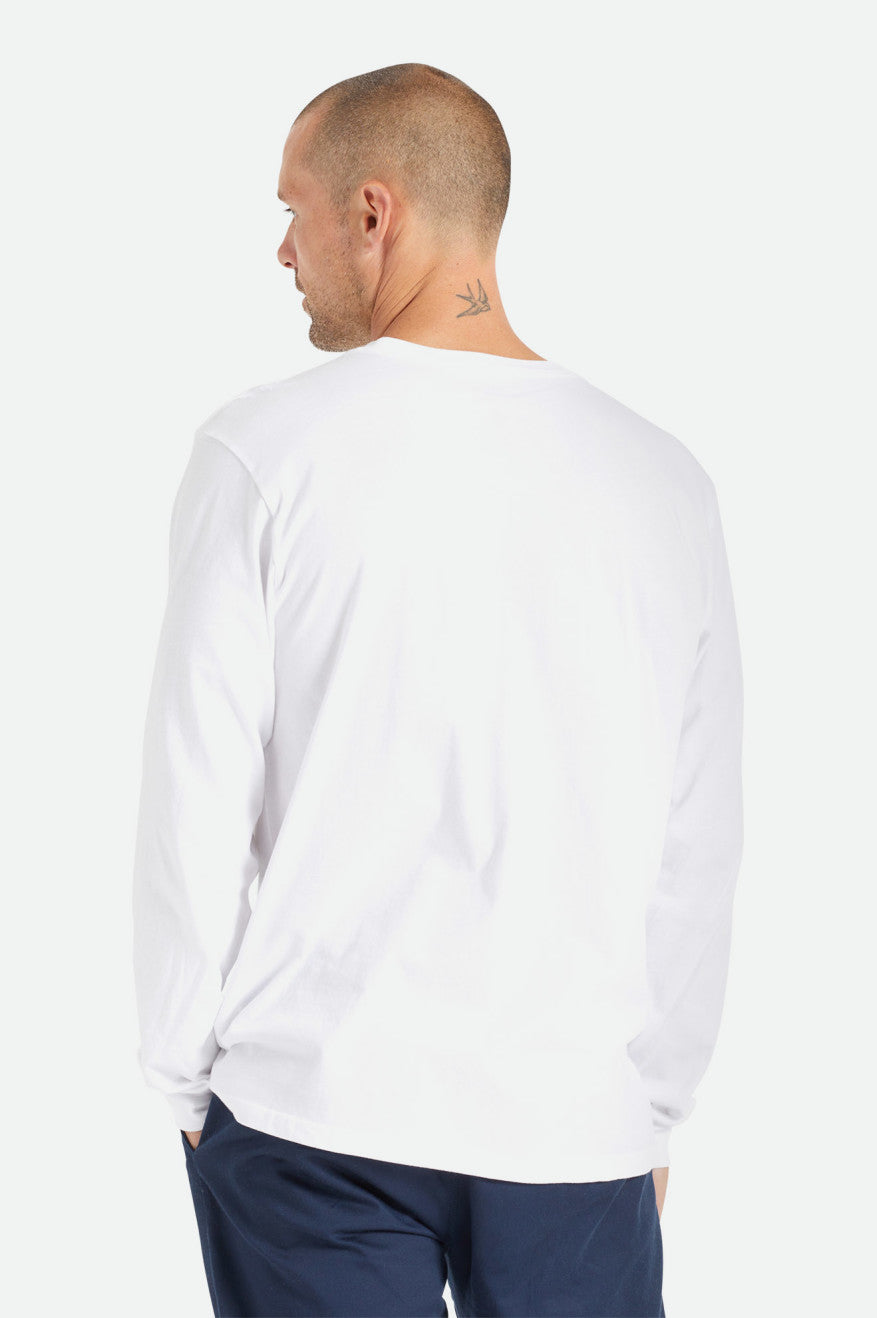 Brixton Basic L/S Pocket Top Uomo Bianche | 597WIYAMH