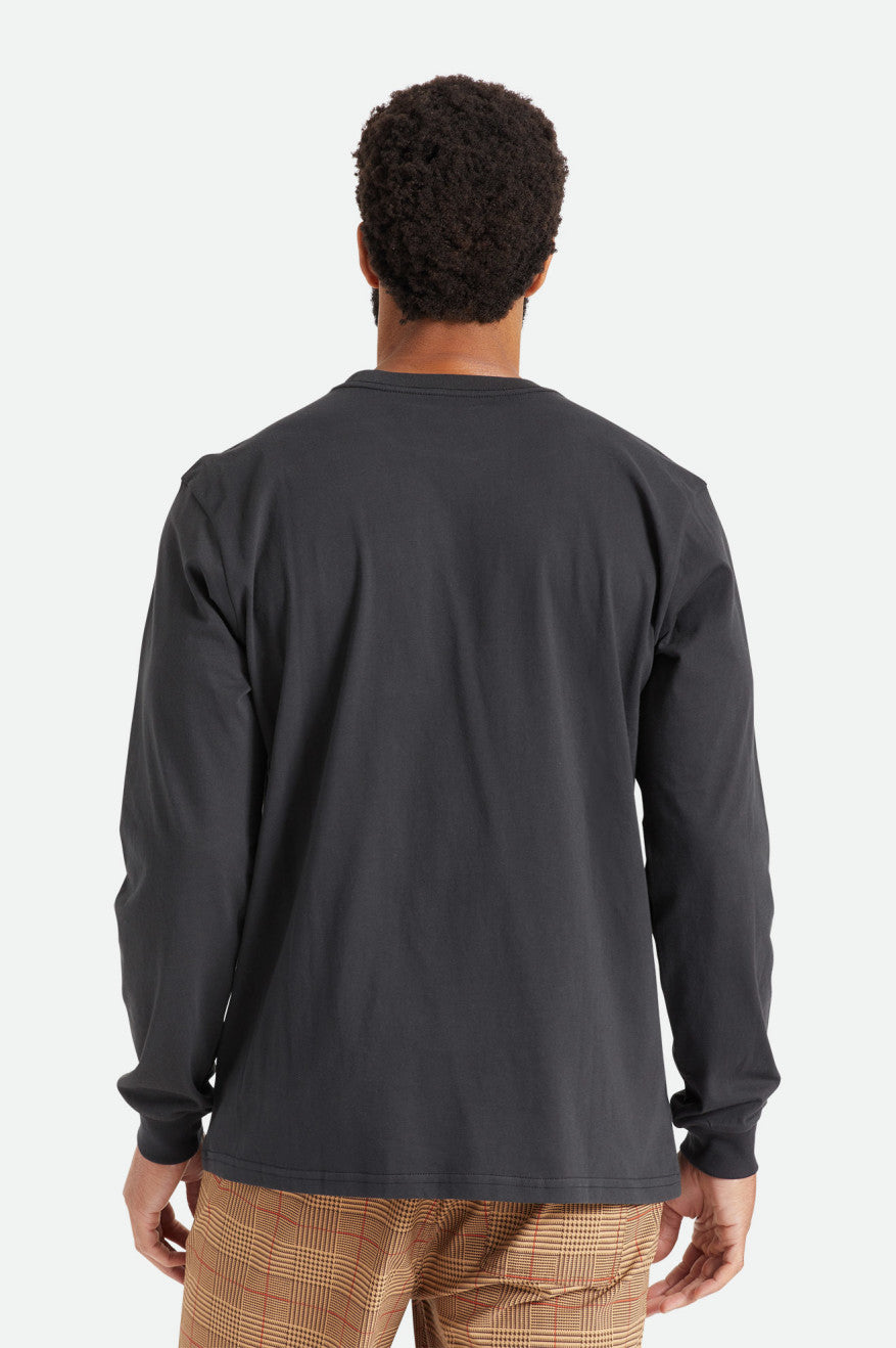 Brixton Basic L/S Pocket Top Uomo Nere | 710TUDCIM