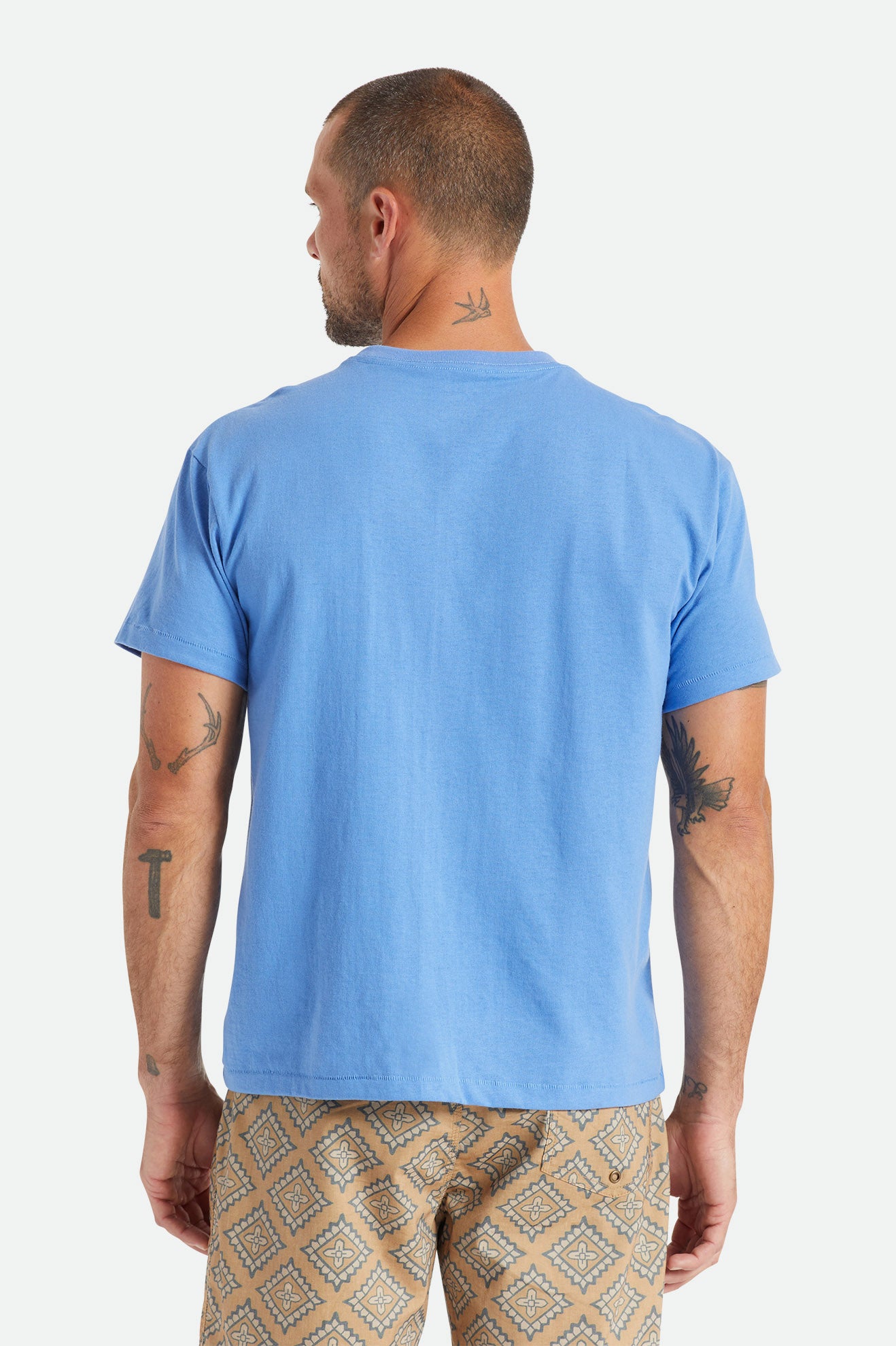 Brixton Basic S/S Pocket Top Uomo Blu | 916DPRLBJ