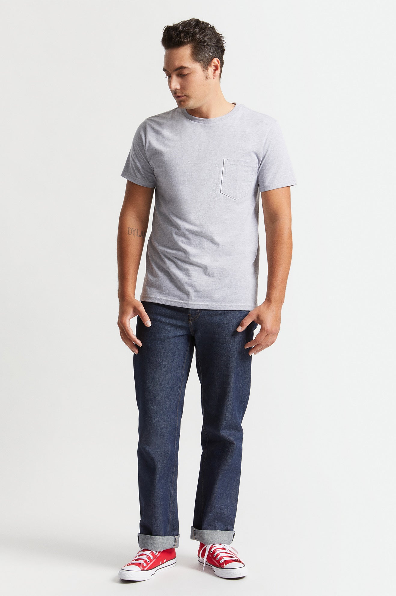 Brixton Basic S/S Pocket Top Uomo Grigie | 682QMKZTU