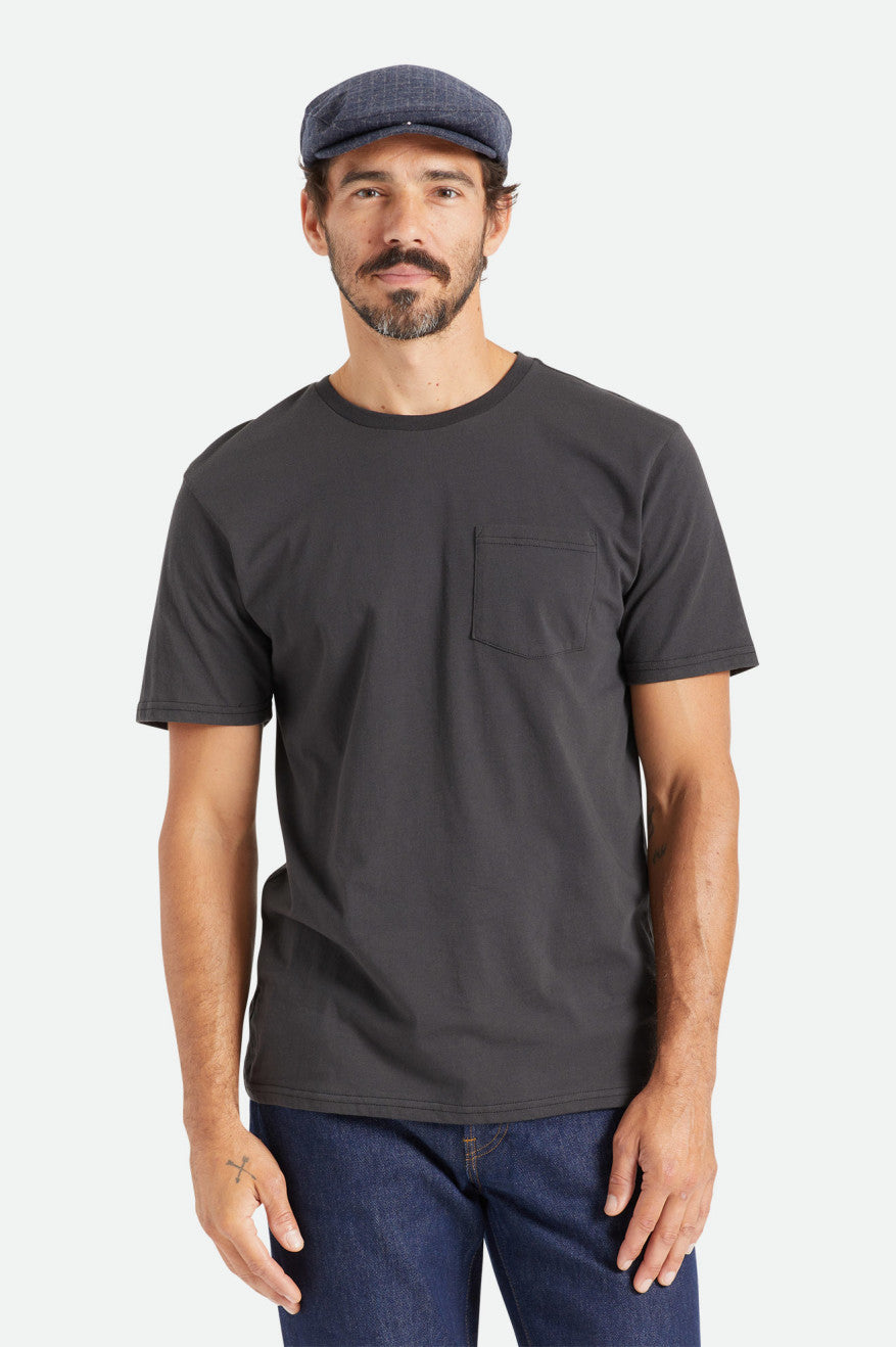 Brixton Basic S/S Pocket Top Uomo Nere | 419KOECPM