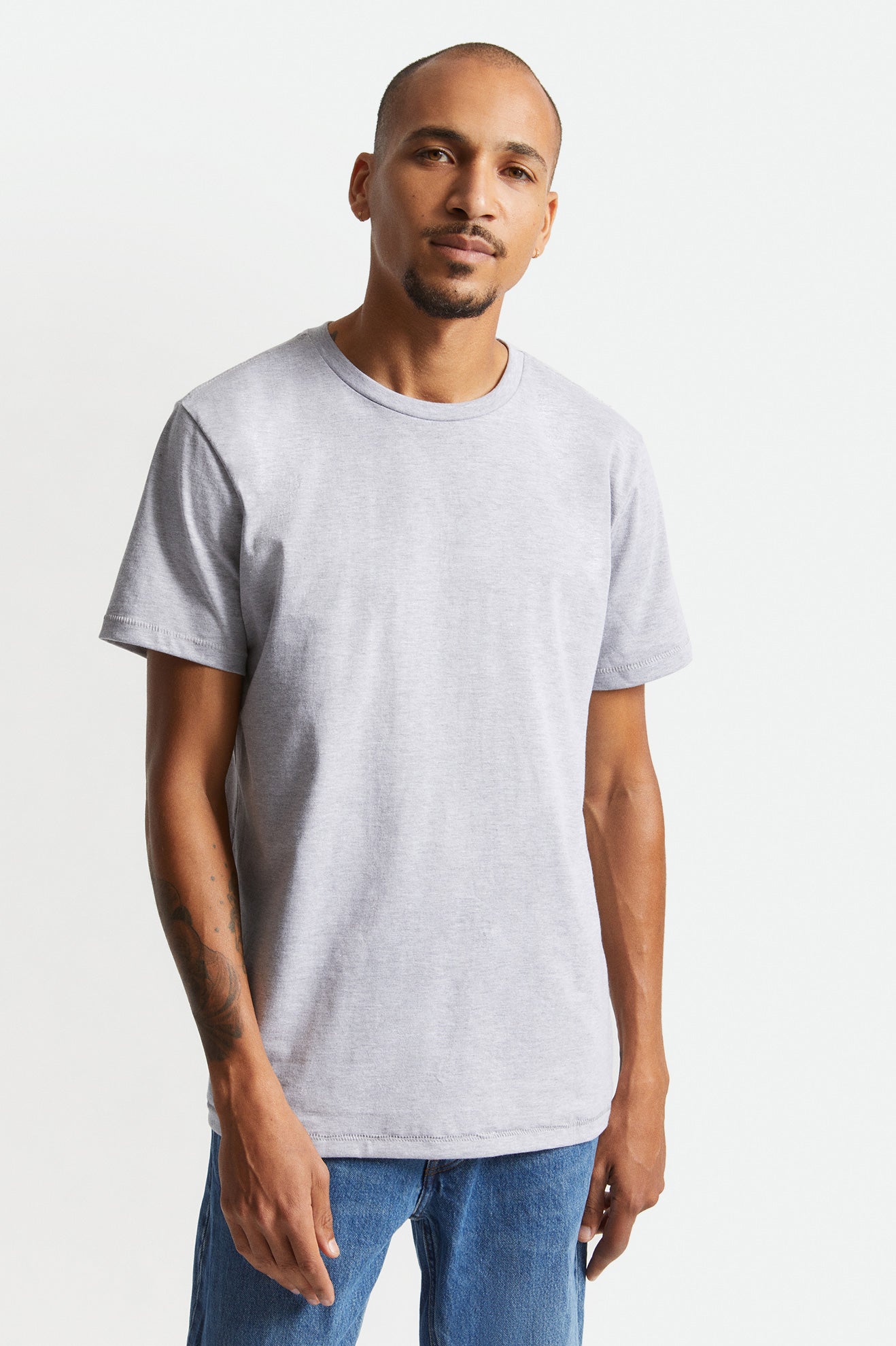 Brixton Basic S/S Tailored Top Uomo Grigie | 481ZMNUQV