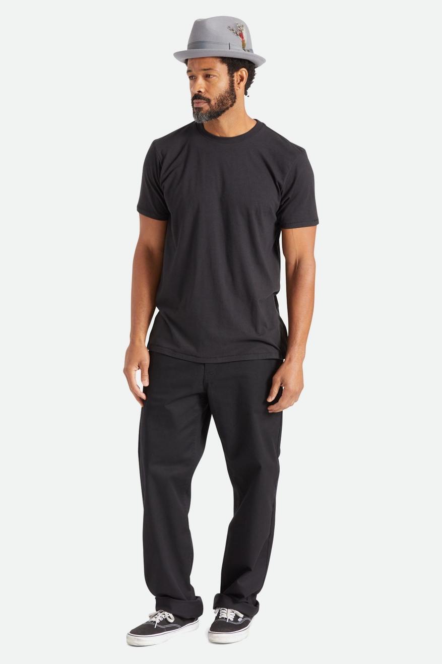 Brixton Basic S/S Tailored Top Uomo Nere | 521GMSZYT