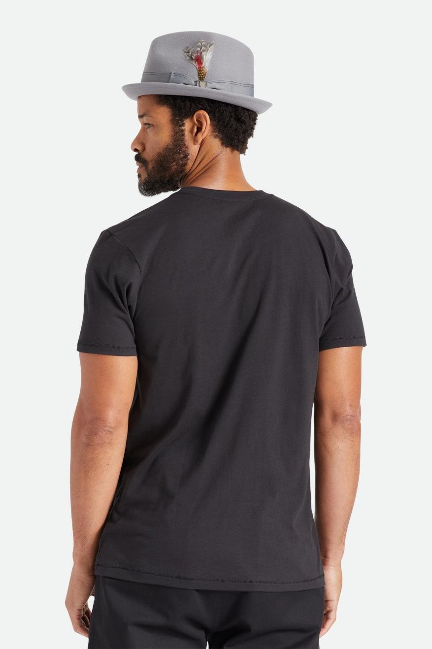 Brixton Basic S/S Tailored Top Uomo Nere | 521GMSZYT