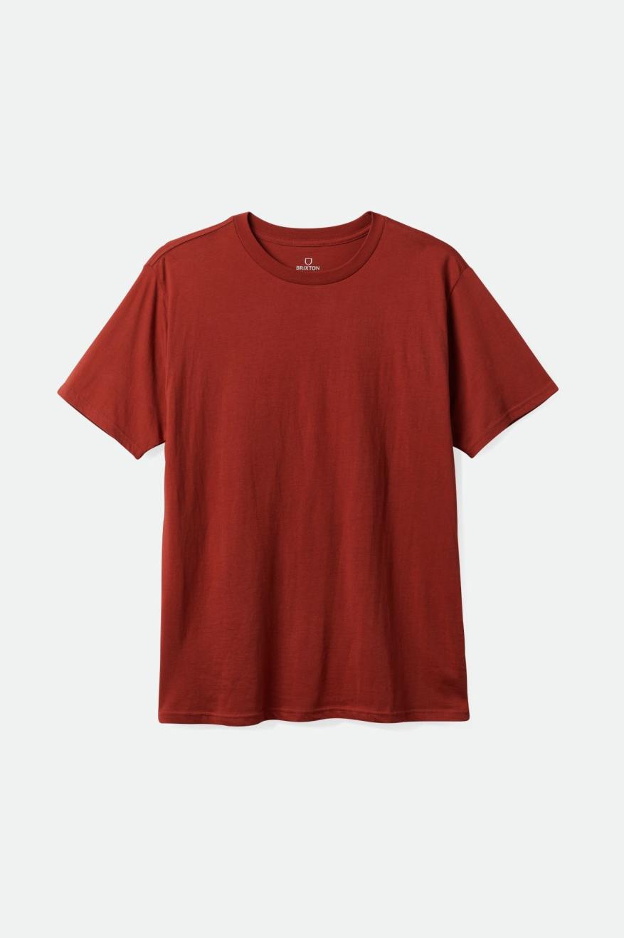 Brixton Basic S/S Tailored Top Uomo Rosse | 846JEGLNV