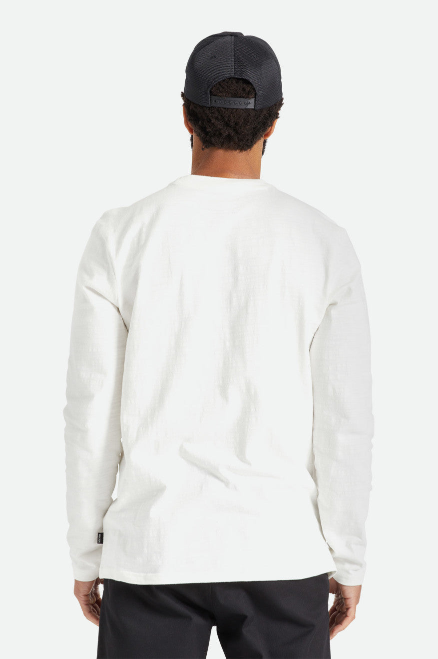 Brixton Basic Slub L/S Pocket Maglieria Uomo Bianche | 672UJXPME