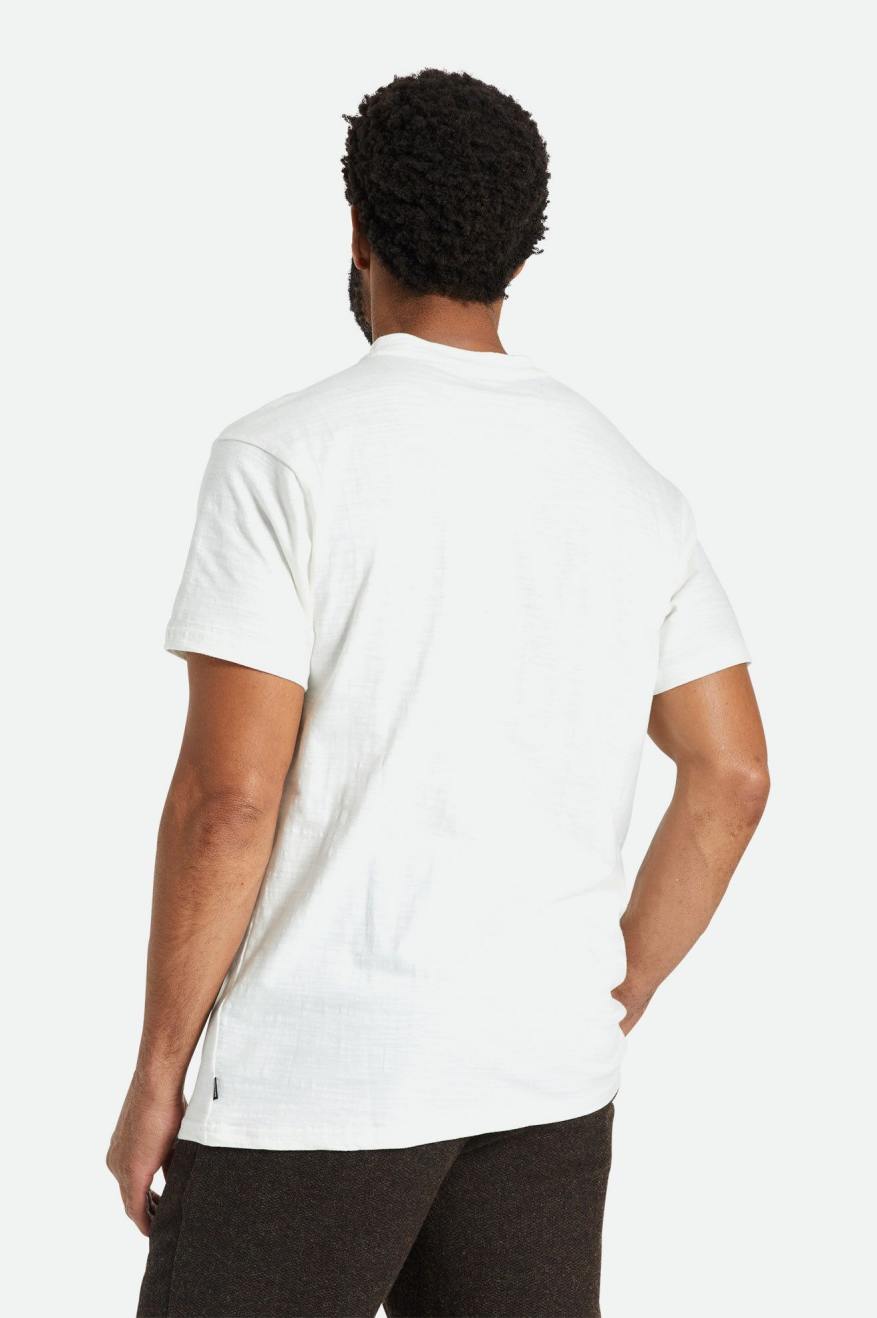 Brixton Basic Slub S/S Henley Maglieria Uomo Bianche | 675HONXWE