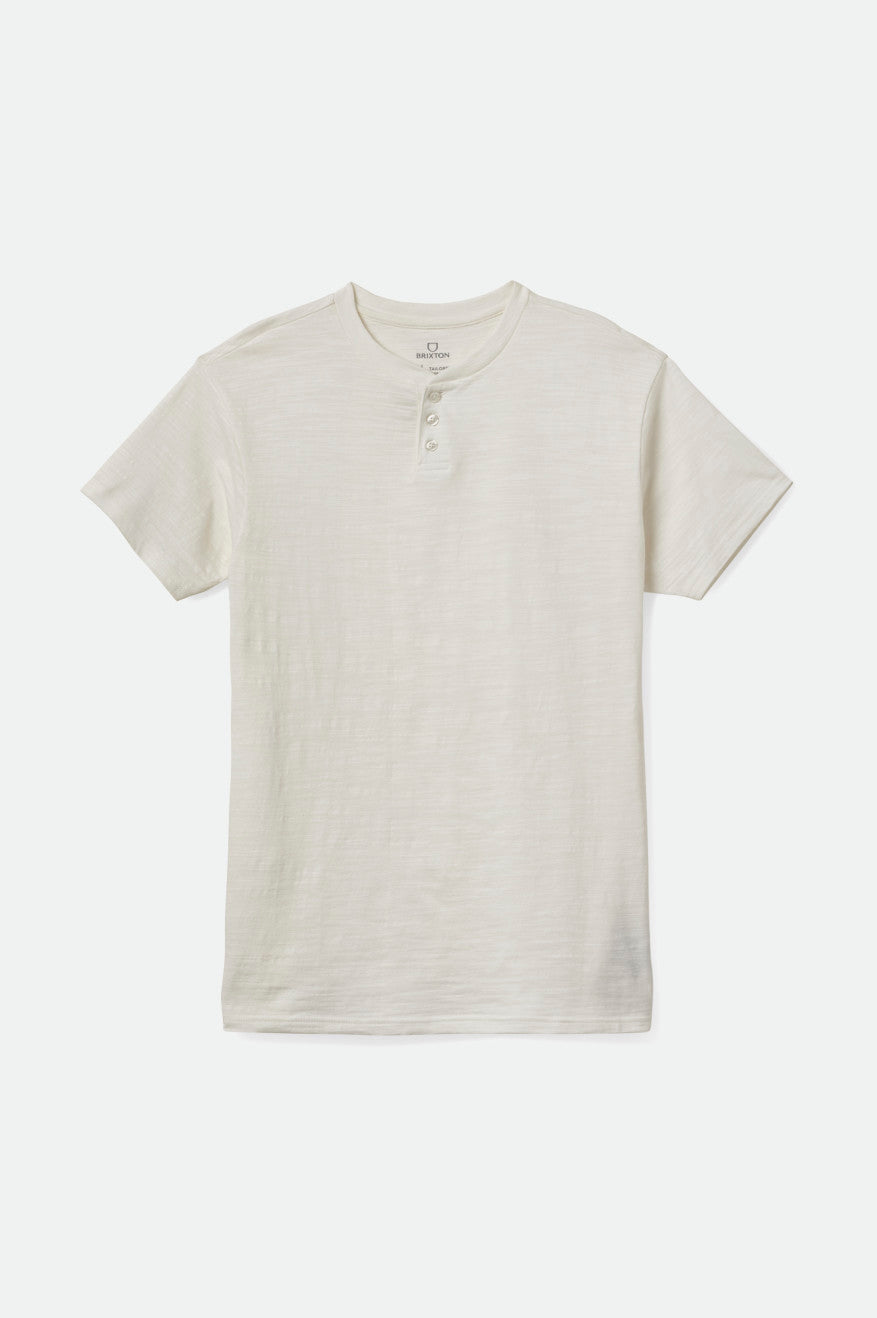 Brixton Basic Slub S/S Henley Maglieria Uomo Bianche | 675HONXWE