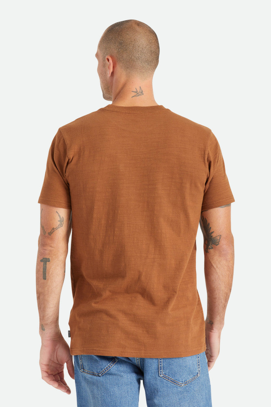 Brixton Basic Slub S/S Pocket Maglieria Uomo Marroni | 216RGCTYI