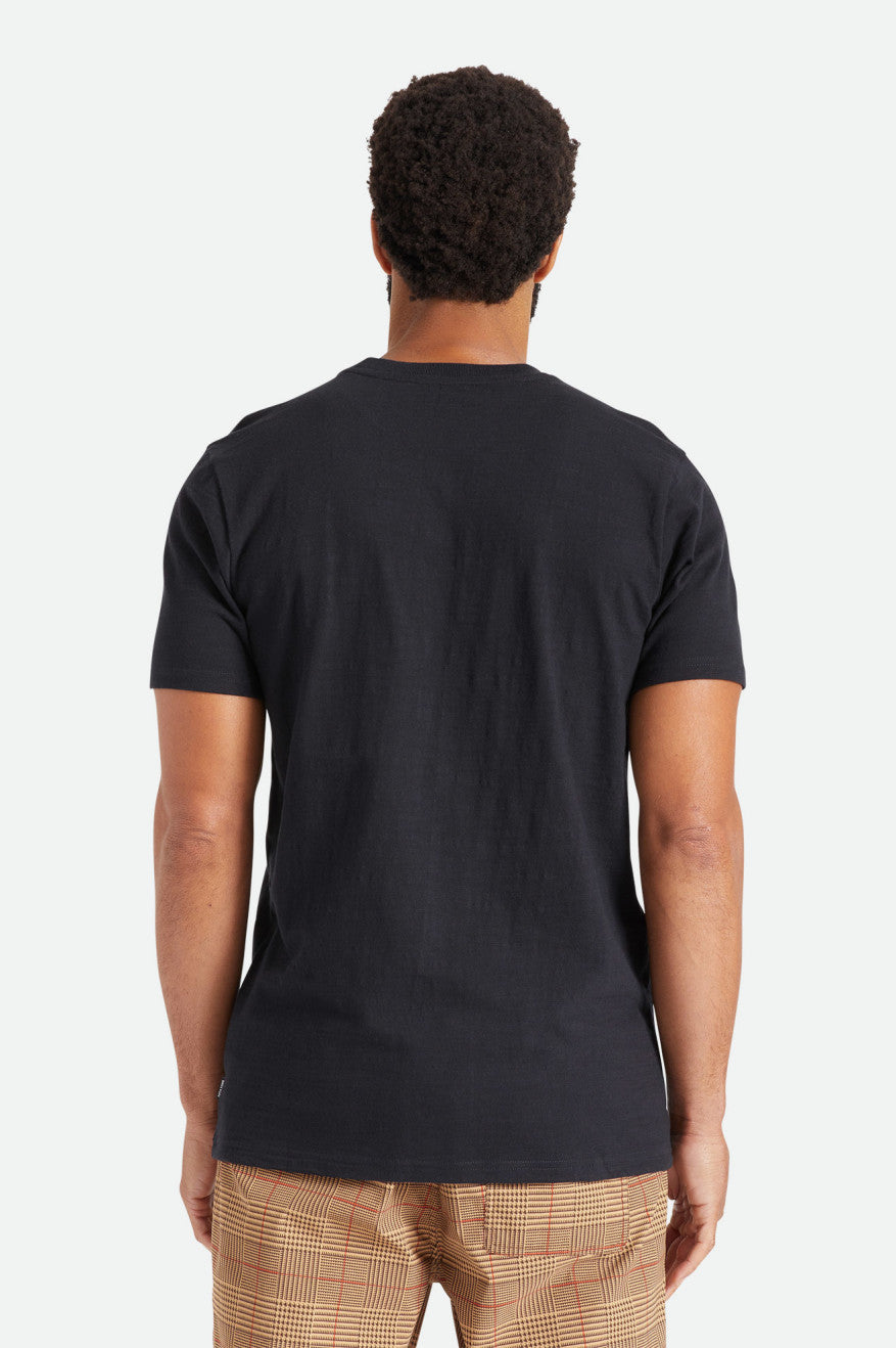 Brixton Basic Slub S/S Pocket Maglieria Uomo Nere | 964TIMBLW