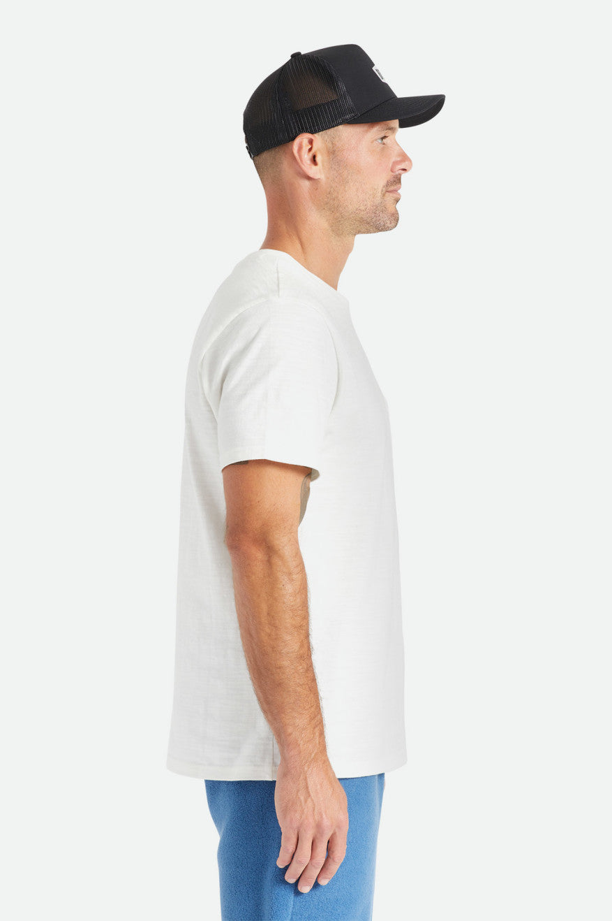 Brixton Basic Slub S/S Pocket Top Uomo Bianche | 089LXMNQR