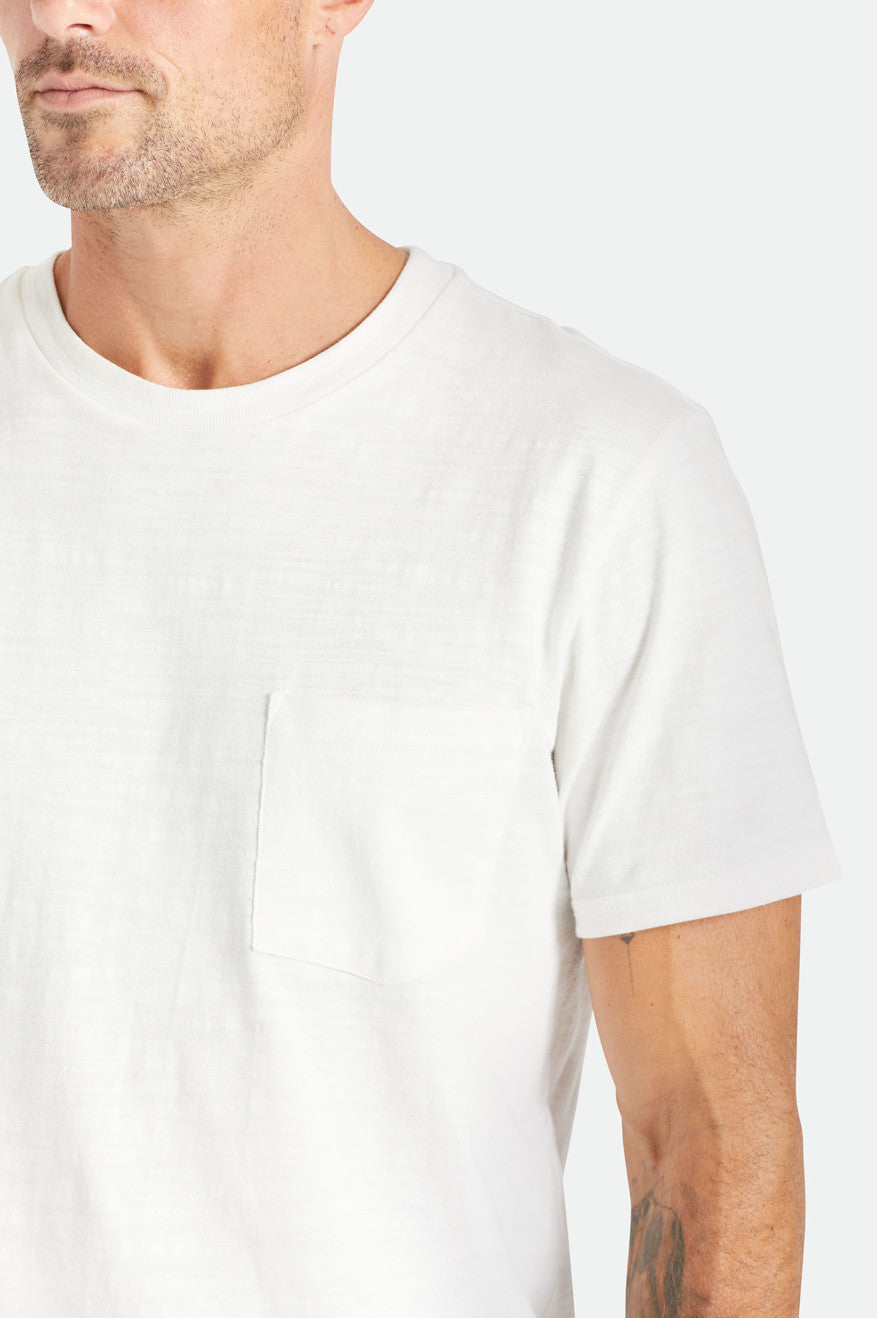 Brixton Basic Slub S/S Pocket Top Uomo Bianche | 089LXMNQR