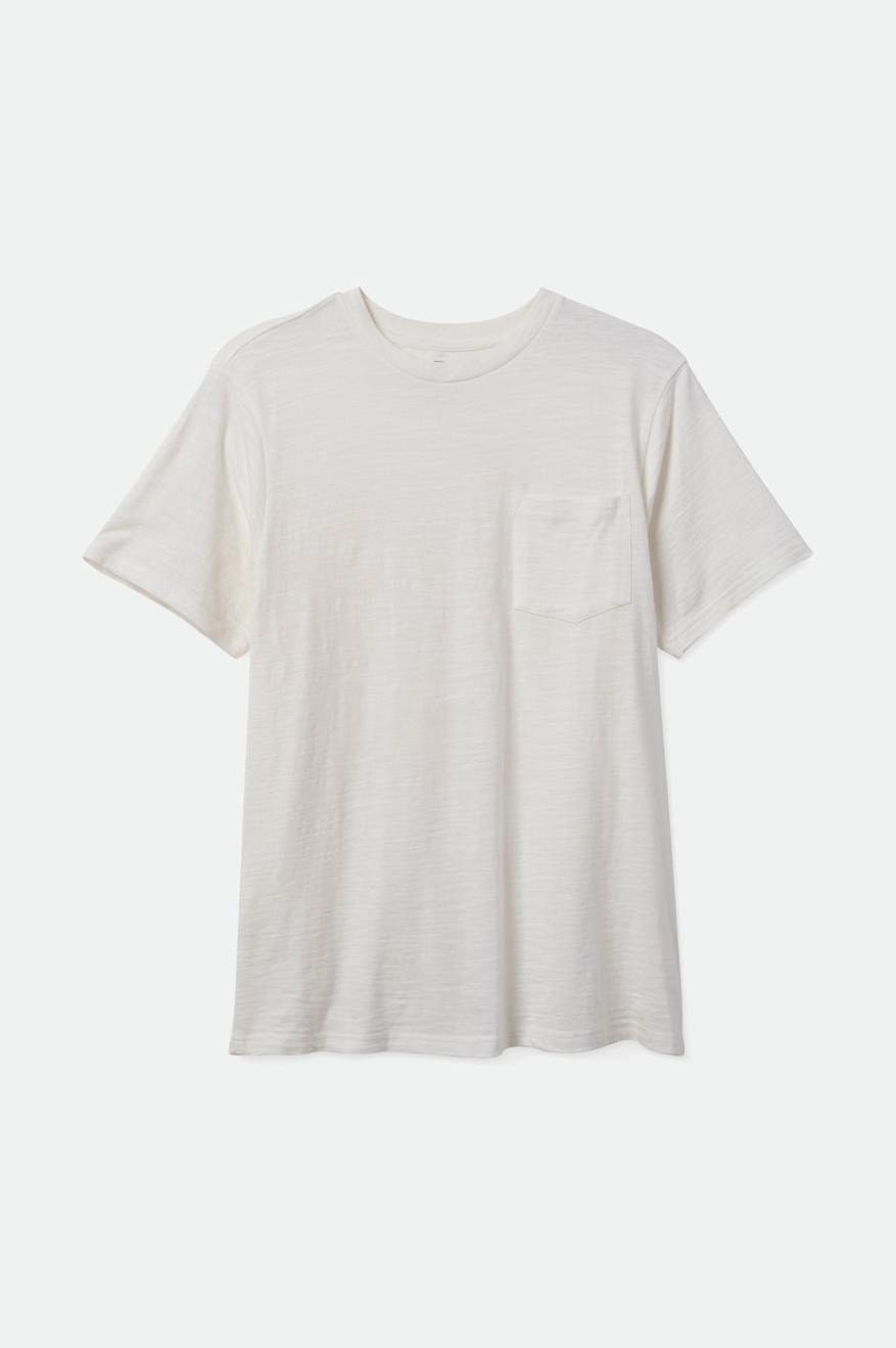 Brixton Basic Slub S/S Pocket Top Uomo Bianche | 089LXMNQR