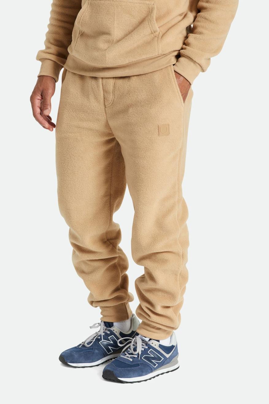 Brixton Blanket Fleece Jogger Felpa Con Cappuccio Uomo Beige | 065YQMWJT