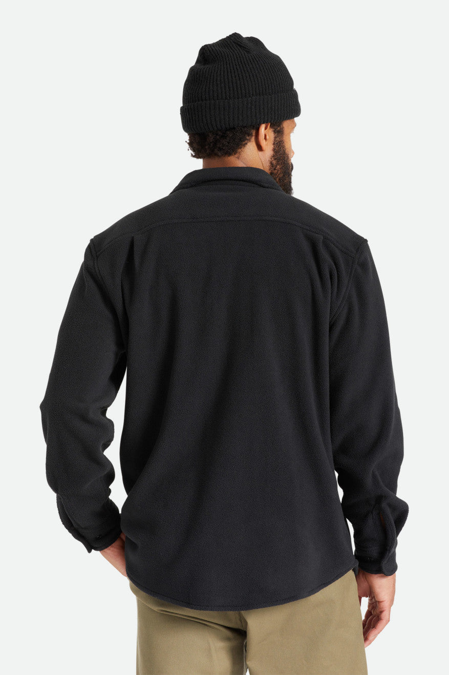 Brixton Bowery L/S Arctic Stretch Fleece Top Di Flanella Uomo Nere | 369FMLZRO