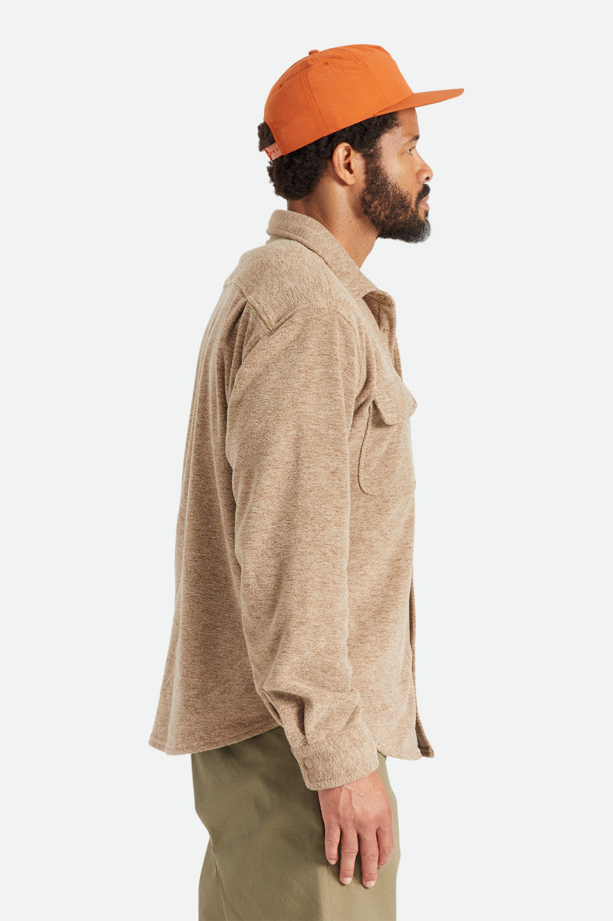 Brixton Bowery L/S Arctic Stretch Fleece Top Di Woven Uomo Beige | 957PFAJTC