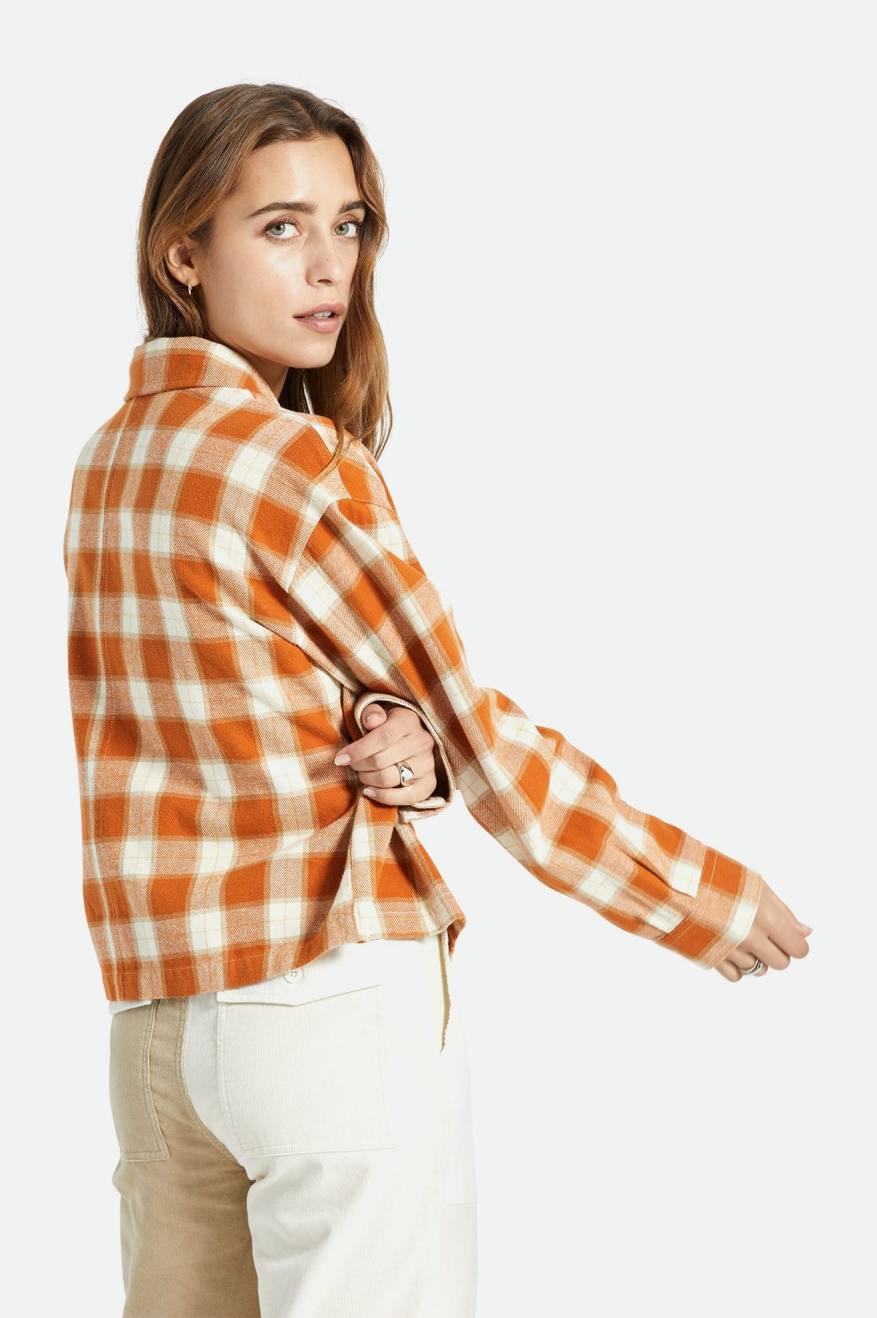 Brixton Bowery L/S Top Di Flanella Donna Arancioni | 206AOIPEV