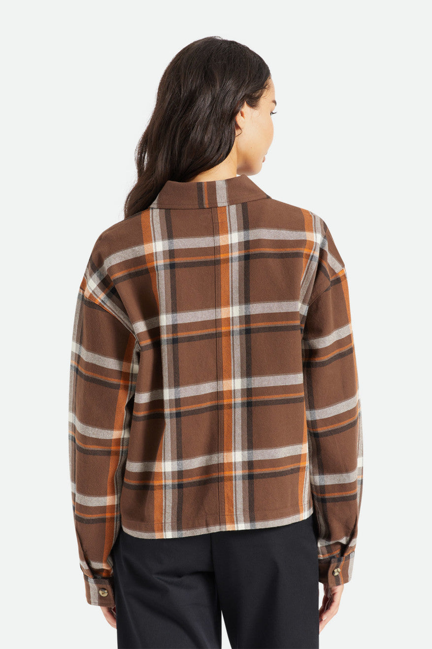 Brixton Bowery L/S Top Di Flanella Donna Marroni | 816JSPTIC