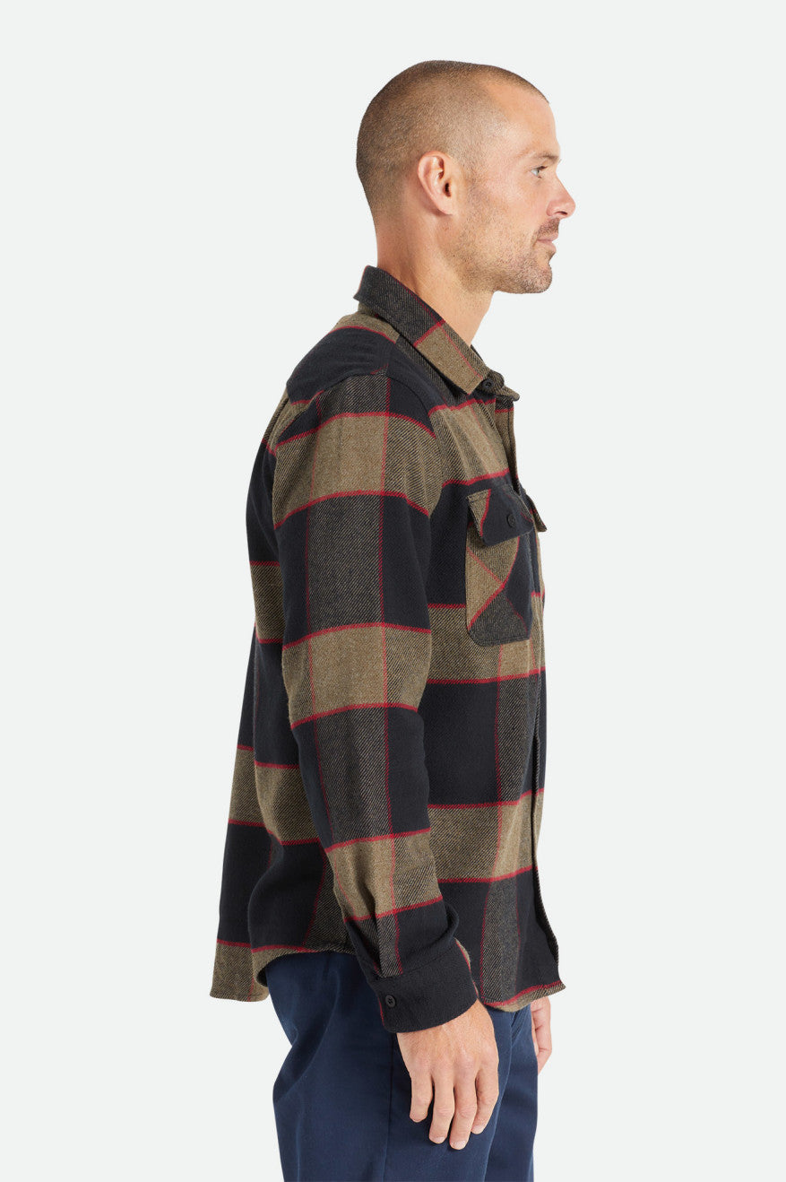 Brixton Bowery L/S Top Di Flanella Uomo Grigie | 568ZGWRVJ