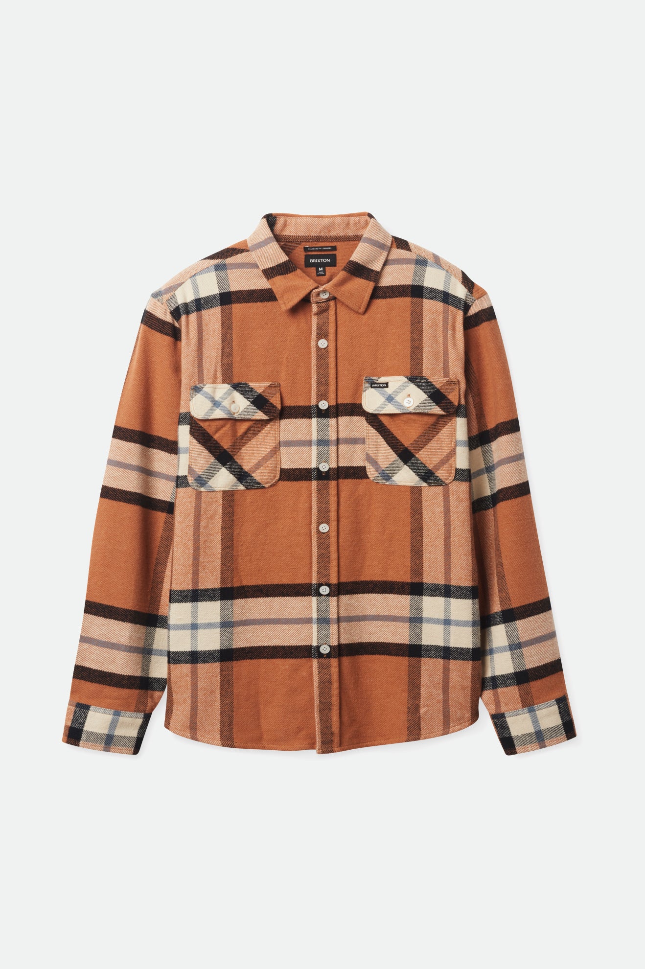 Brixton Bowery L/S Top Di Woven Uomo Beige | 968PJCAUW