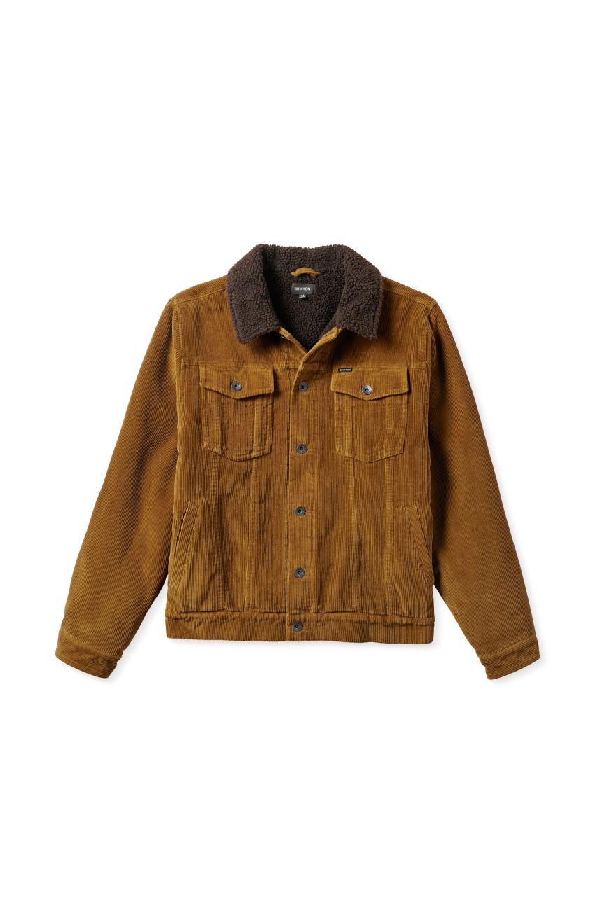 Brixton Cable Sherpa Foderati Trucker Giacca Uomo Marroni | 803FHNEPO