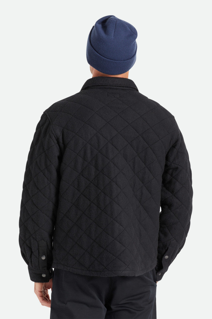 Brixton Cass Trapuntato Fleece Giacca Uomo Nere | 794IEXKJZ