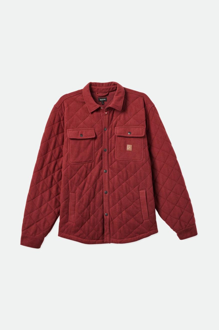 Brixton Cass Trapuntato Fleece Giacca Uomo Rosse | 918HEOVMK