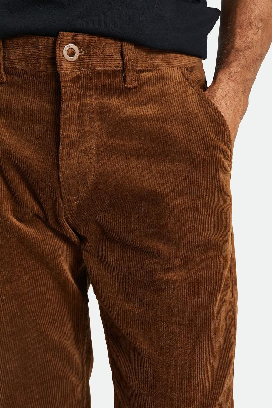 Brixton Choice Chino Regular Pantaloni Uomo Marroni | 081THEJXR