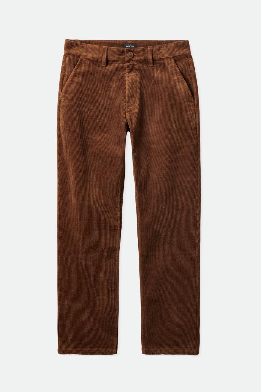 Brixton Choice Chino Regular Pantaloni Uomo Marroni | 081THEJXR