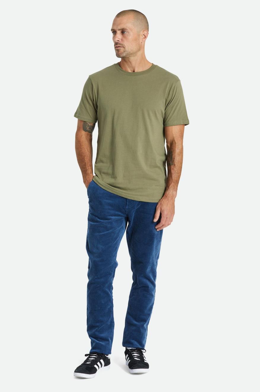 Brixton Choice Chino Regular Pantaloni Uomo Blu | 861ZHRIEQ