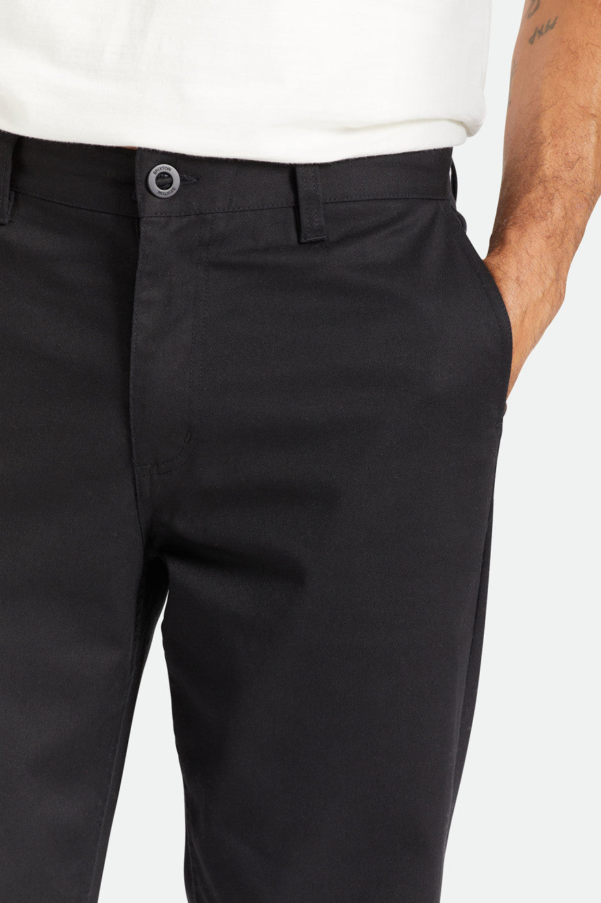 Brixton Choice Chino Relaxed Pantaloni Uomo Nere | 461JMLXZG