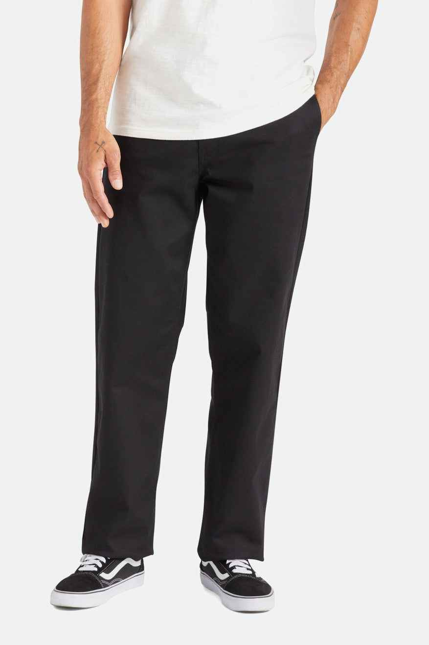 Brixton Choice Chino Relaxed Pantaloni Uomo Nere | 461JMLXZG