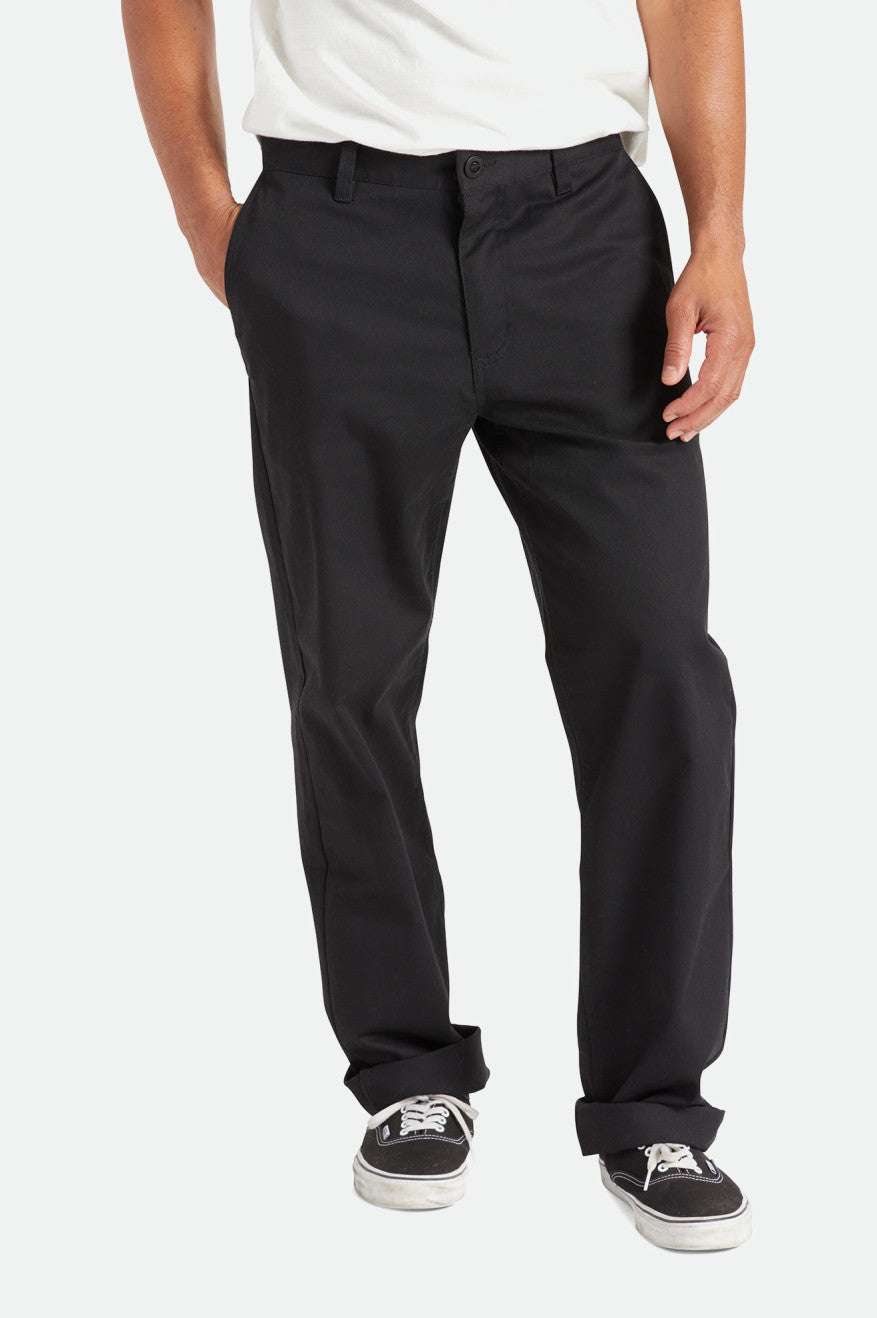 Brixton Choice Chino Relaxed Pantaloni Uomo Nere | 461JMLXZG