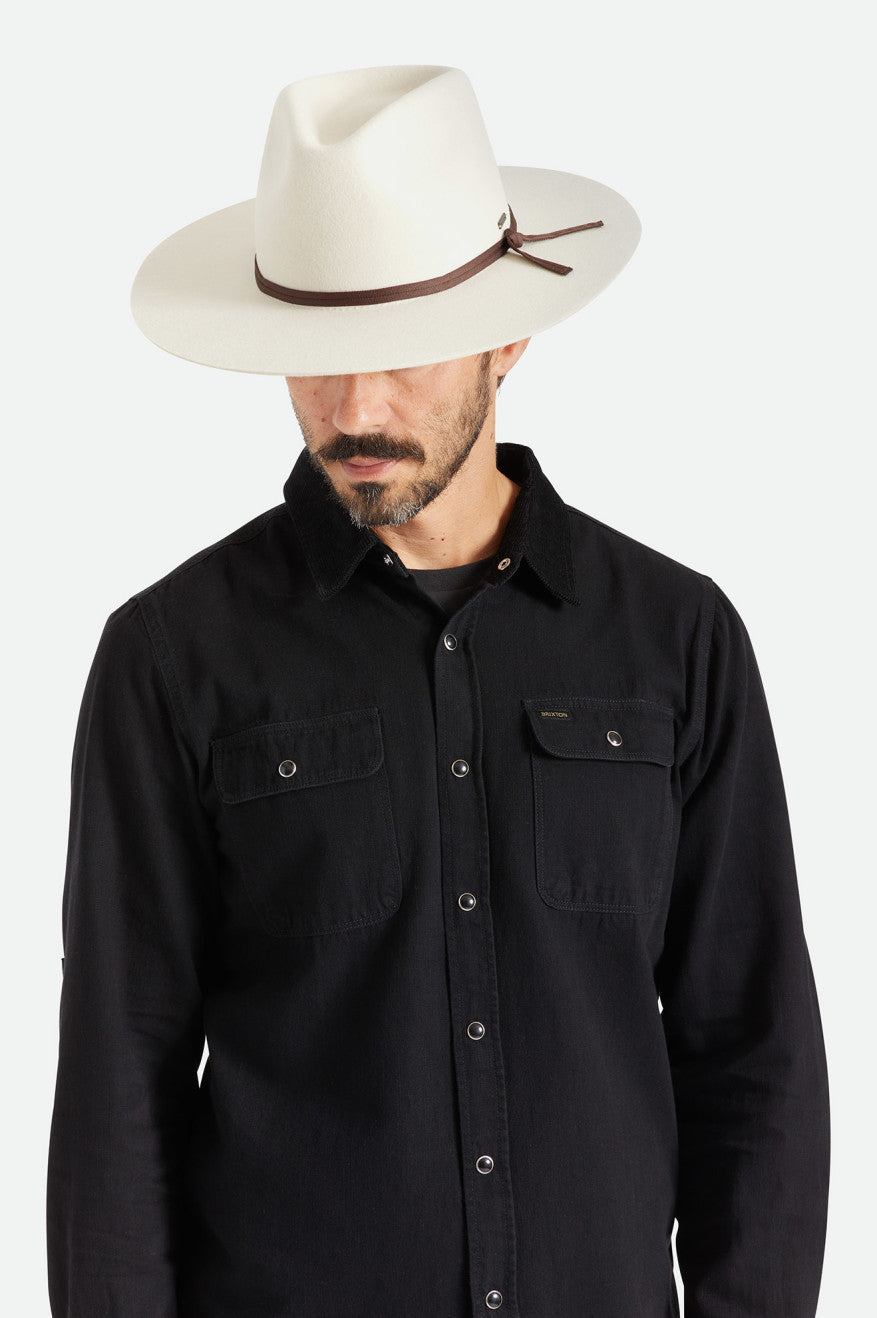 Brixton Cohen Cowboy Cappelli Uomo Bianche | 172VPGXZT