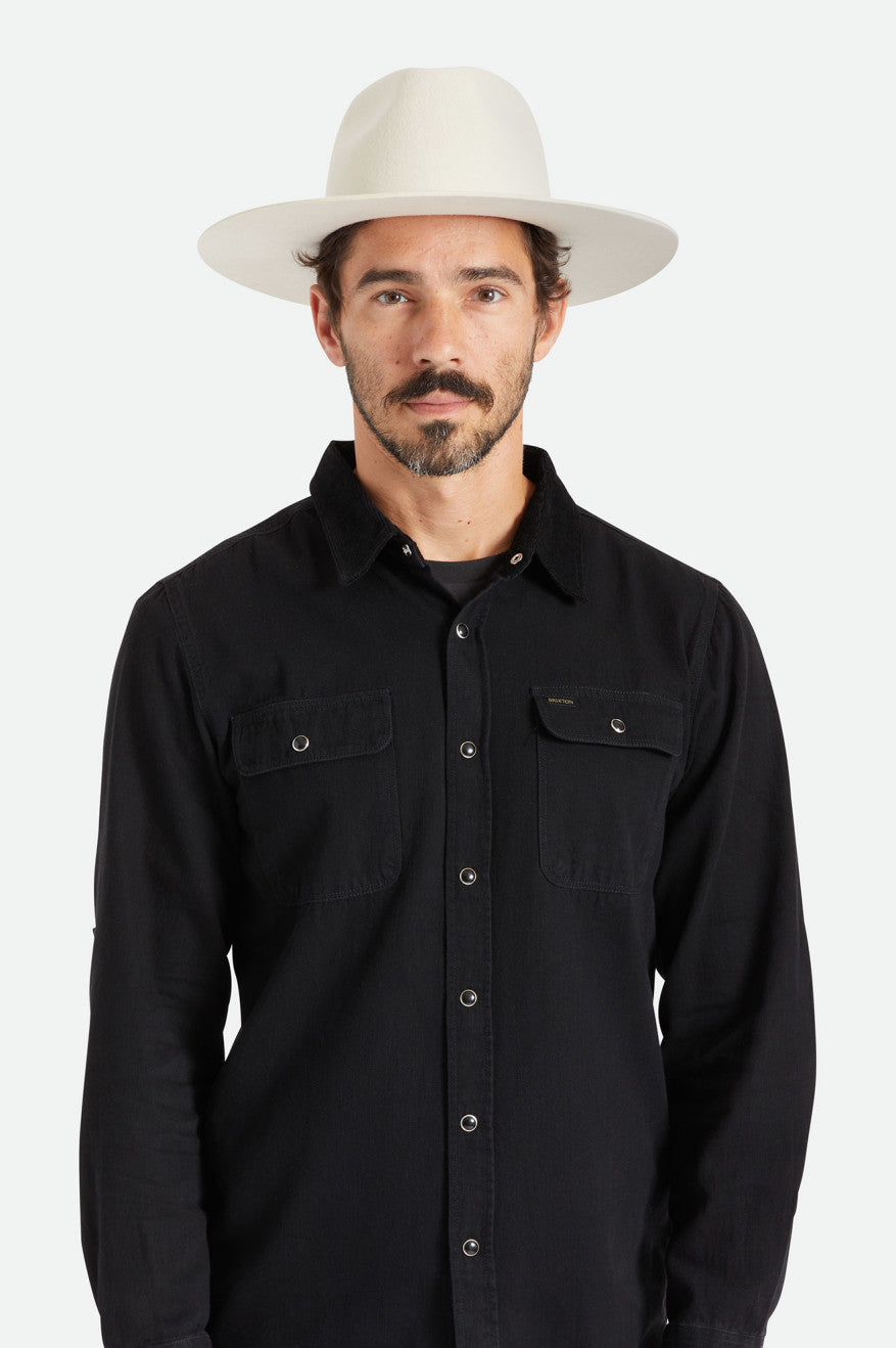 Brixton Cohen Cowboy Cappelli Uomo Bianche | 172VPGXZT