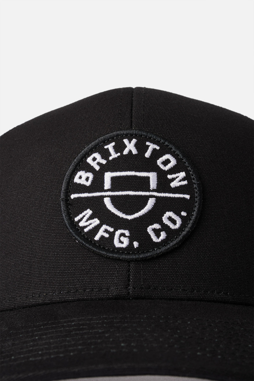 Brixton Crest NetPlus MP Trucker Hat Cappellini Uomo Nere | 475FNPSQL