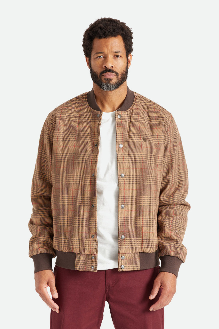 Brixton Dillinger Bomber Giacca Uomo Marroni | 390FMWDYB