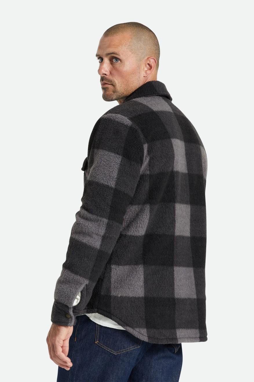 Brixton Durham Arctic Stretch Fleece Giacca Uomo Nere Grigie | 569QVKEWN