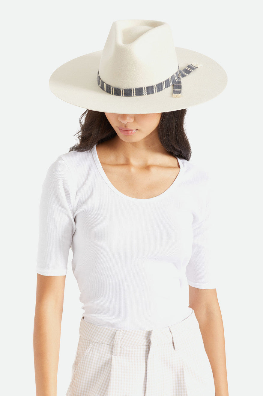 Brixton Leigh Felt Fedora Fedora Donna Bianche | 917JUHMPT